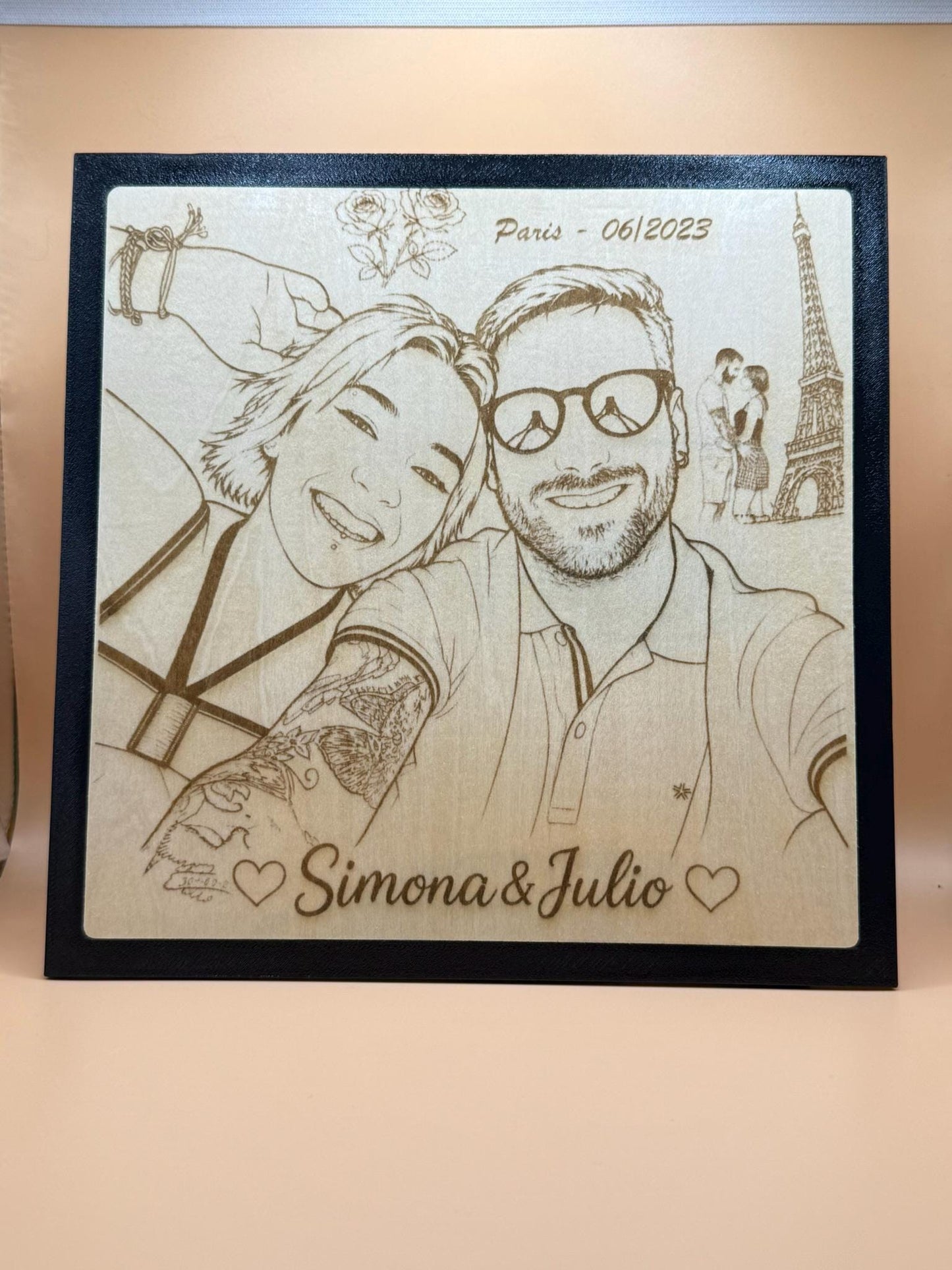 Turn Your Photo Into Wood Art | Custom Laser Engraved Portrait | 3D Printed Frame | Memory Keepsake