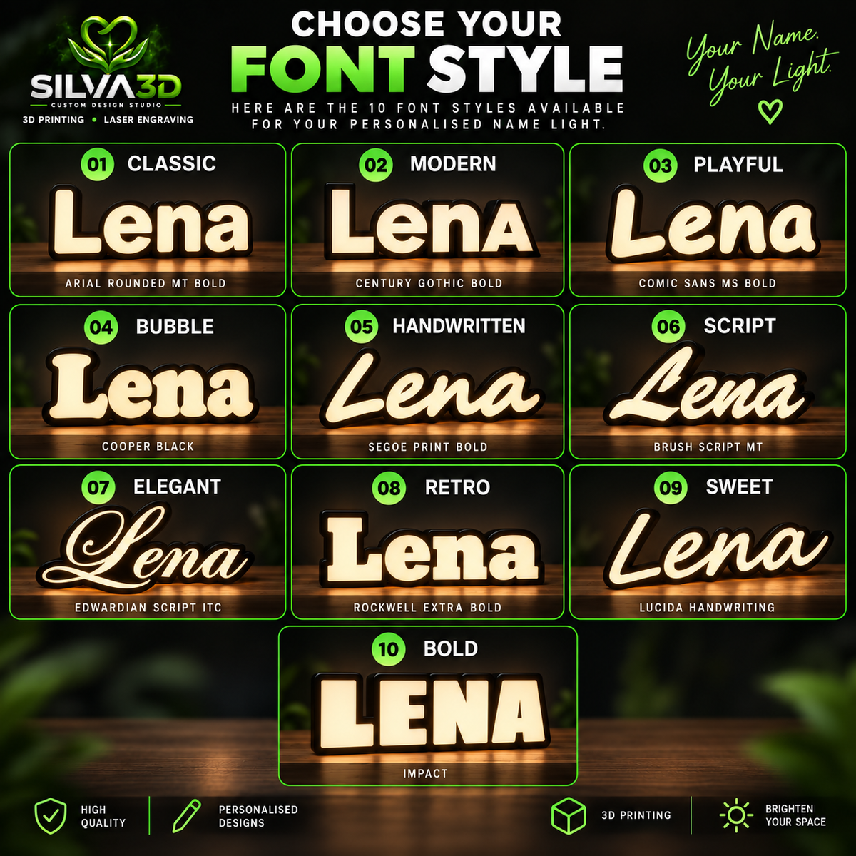 Personalized LED Name Light – Custom Name Sign
