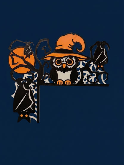 Halloween Owl TV, Monitor & Door Topper