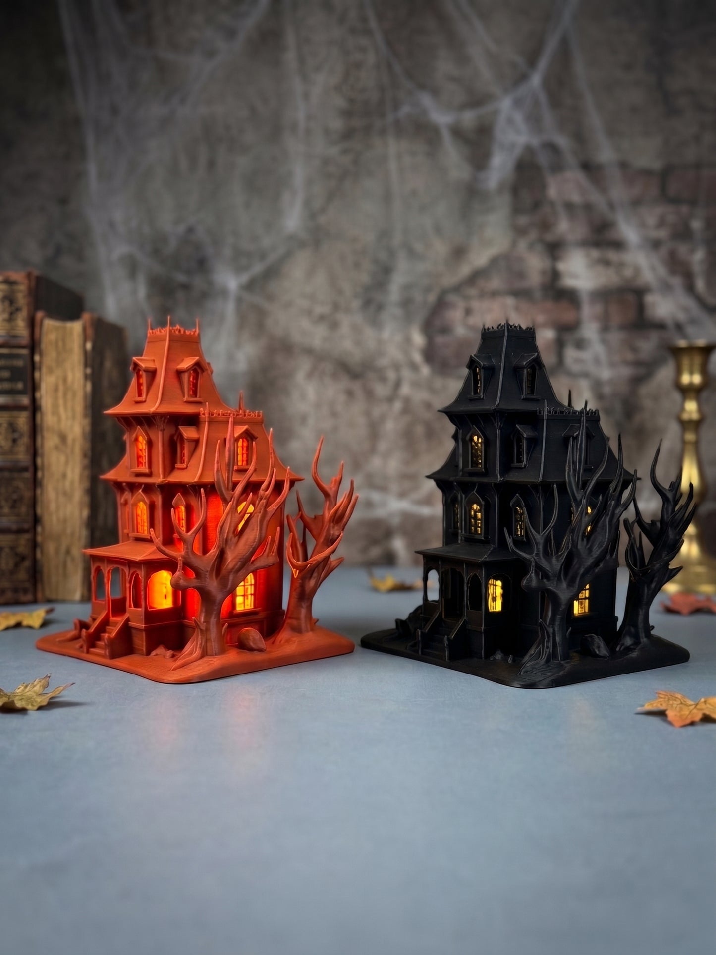 Haunted House LED Candle Holder – Halloween Décor
