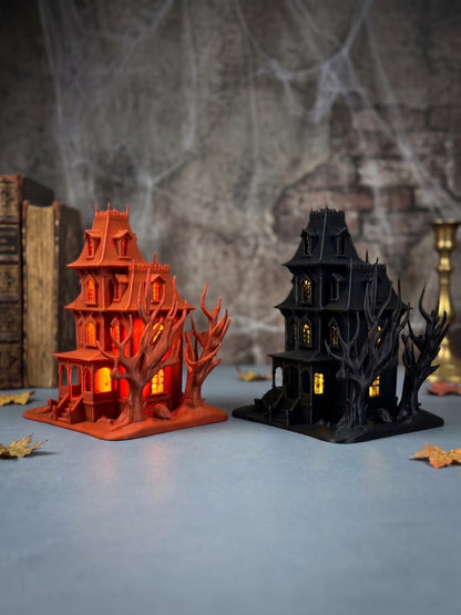 Haunted House LED Candle Holder – Halloween Décor