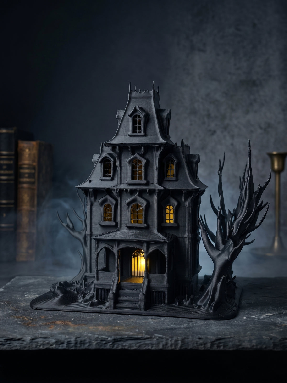 Haunted House LED Candle Holder – Halloween Décor