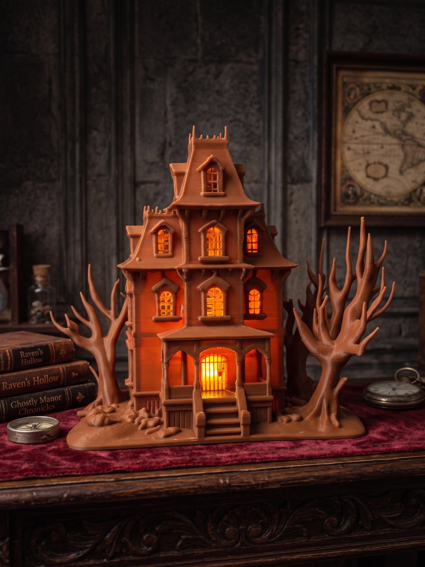 Haunted House LED Candle Holder – Halloween Décor