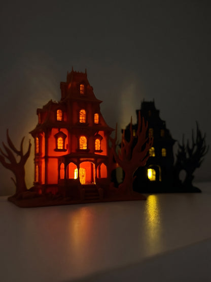 Haunted House LED Candle Holder – Halloween Décor
