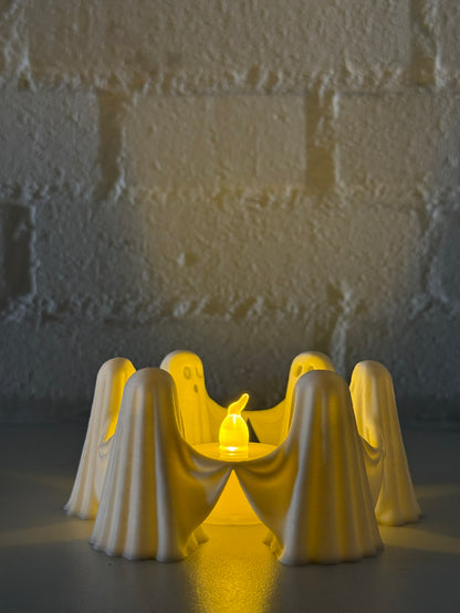 Ghost Circle LED Candle Holder – Halloween Decoration