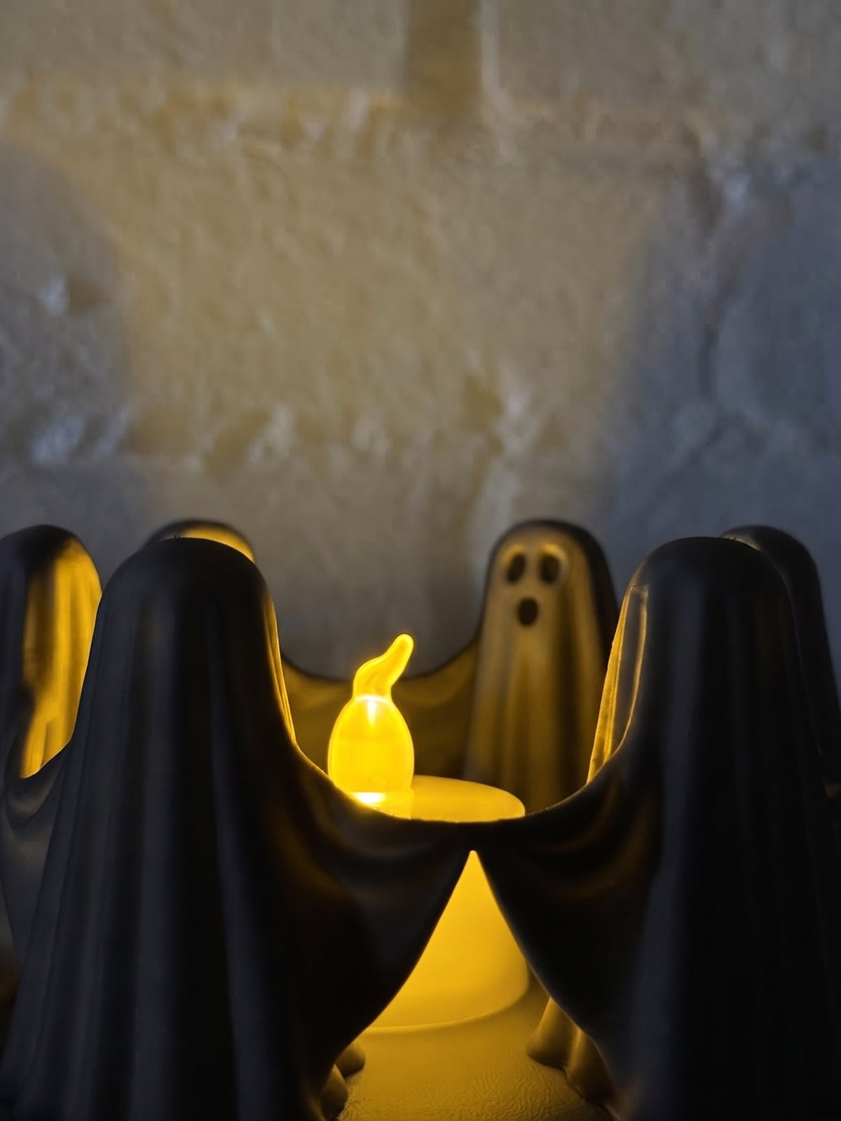 Ghost Circle LED Candle Holder – Halloween Decoration