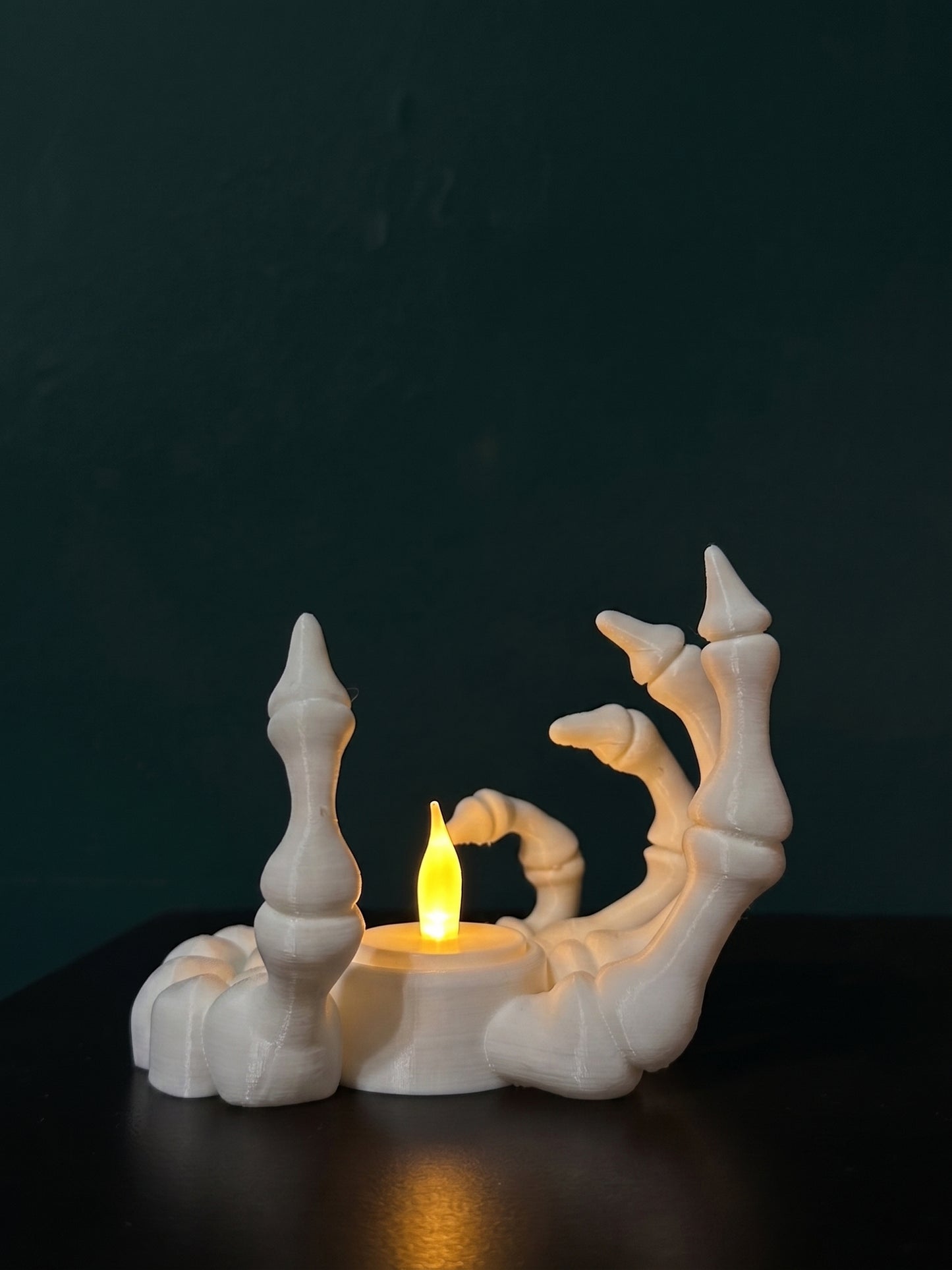 Skeletal Hand LED Candle Holders – Set of 2 Halloween Decorations