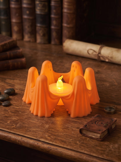 Ghost Circle LED Candle Holder – Halloween Decoration