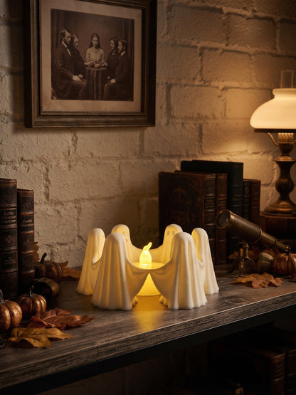 Ghost Circle LED Candle Holder – Halloween Decoration